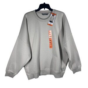 Tuff Athletics Crewneck Sweatshirt Women Size XXL‎ Polyester Cotton Beige